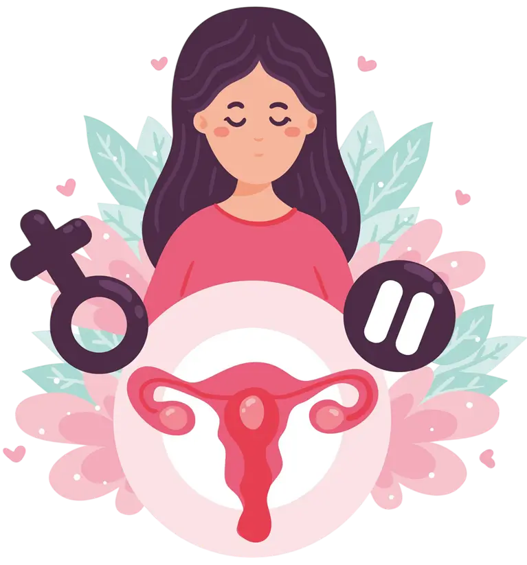 Illustration of a doctor discussing fertility treatment with a patient